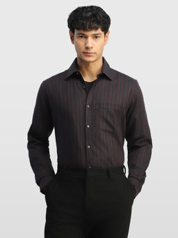 Arrow - Purple Stripes Cotton Regular Fit Shirt