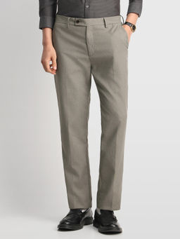 Arrow - Brown Solid Polyester Regular Fit Trouser