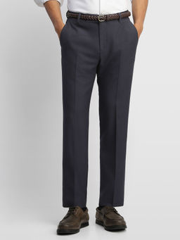 Arrow - Blue Stripes Polyester Regular Fit Trouser