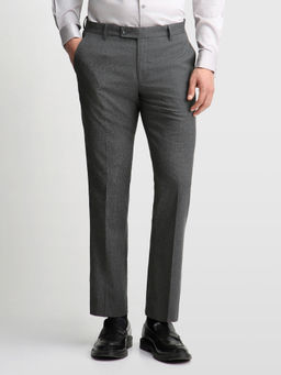 Arrow - Grey Self Design Nylon Regular Fit Trouser
