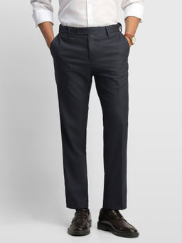 Arrow - Blue Solid Nylon Regular Fit Trouser