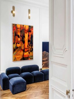 The Art House - Abstract Painting For Living Room Canvas Wall Painting Print