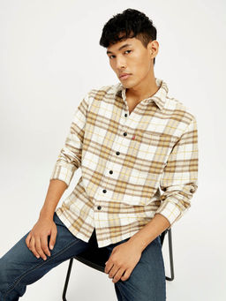 Levi's - Cream Checks Full Sleeves Shacket