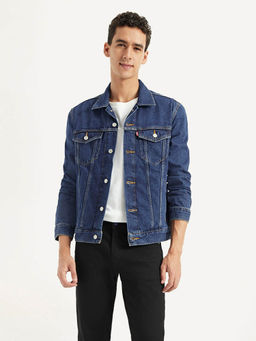 Levi's - Blue Solid Full Sleeves Jacket