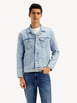 Levi's - Blue Solid Full Sleeves Jacket