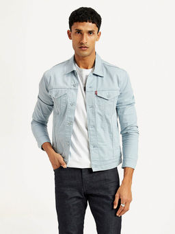 Levi's - Blue Solid Full Sleeves Jacket