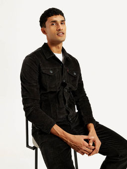 Levi's - Black Textured Full Sleeves Jacket