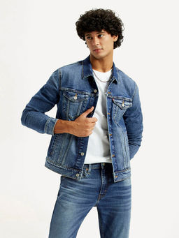 Levi's - Blue Solid Full Sleeves Jacket
