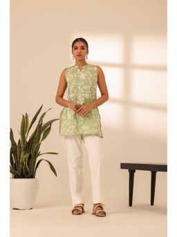 Alaya by Stage3 - Rangrez Green Embroidered Kurta