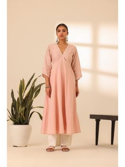 Alaya by Stage3 - Rangrez Petal Pink Embroidered Anarkali Kurta