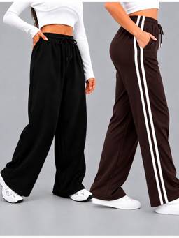 TULSATTVA - Multicolor Women Pack of 2 Regular Fit Track Pants