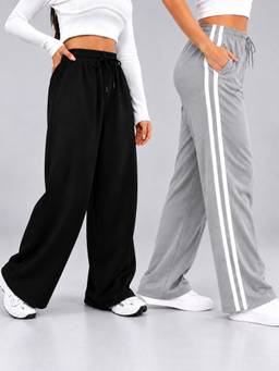 TULSATTVA - Multicolor Women Pack of 2 Regular Fit Track Pants