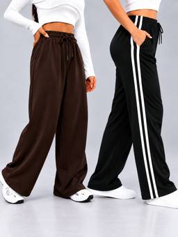 TULSATTVA - Multicolor Women Pack of 2 Regular Fit Track Pants