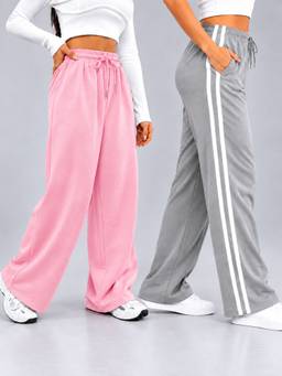 TULSATTVA - Multicolor Women Regular Fit Pack of 2 Track Pants