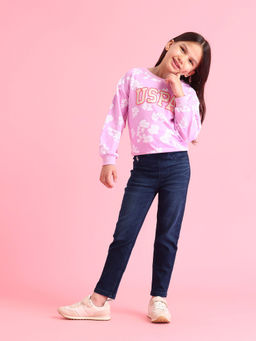 U.S. POLO ASSN. - Kids Girls Blue Solid/Plain Jeans