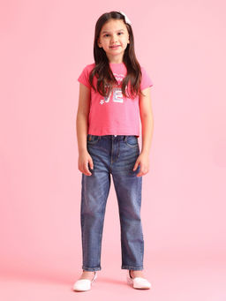U.S. POLO ASSN. - Kids Girls Blue Solid/Plain Jeans