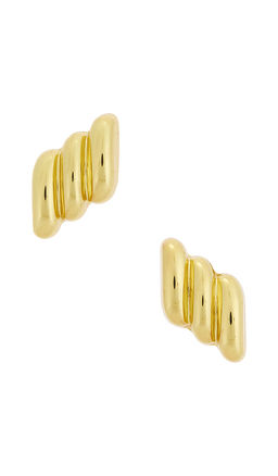 ANINE BING - Diagonal Ribbed Earrings
