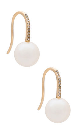 EF COLLECTION - Pearl Ball Drop Earrings