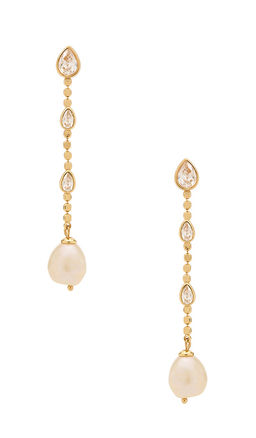 Ettika - Pearl And Crystal Linear Earrings