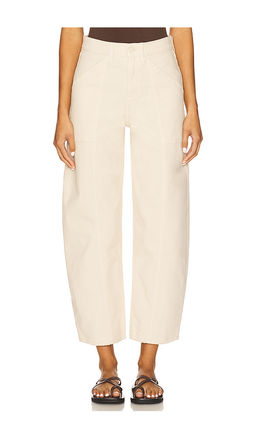 Good American - Canvas Cropped Barrel Pants