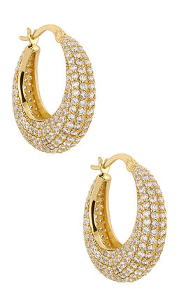 Lili Claspe - Small Pave Becca Hoops