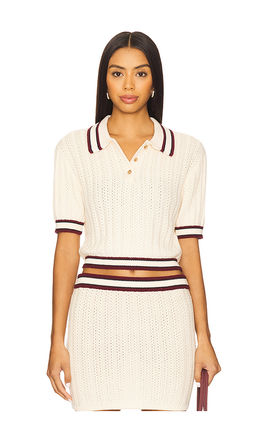 Lovers and Friends - Remy Pointelle Polo Top