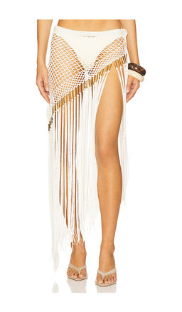 My Beachy Side - Aria Hand Crochet Fringe Skirt