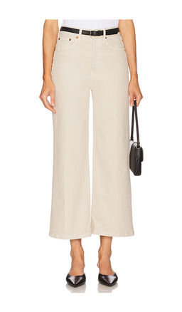 RE DONE - High Rise Wide Leg Crop Jeans