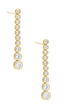 SHASHI - Bezel Diamond Drop Earring