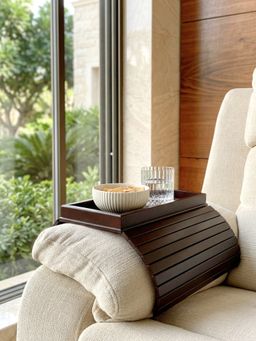 Mason Home - Brown Sofa Armrest Tray
