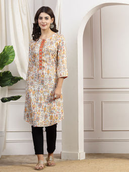 Nayam by lakshita - Embroidered Foil Printed Kurta