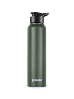 Pexpo - Green Chromo Stainless Steel Single Wall Fridge Bottle (1000ml)