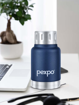 Pexpo - Denim Blue Cameo Stainless Steel Vacuum Insulated Flask