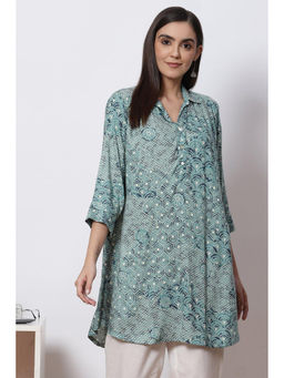 Biba - Teal Straight Kurta