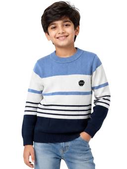 Kuchipoo - Blue Stripes Polyester Sweater
