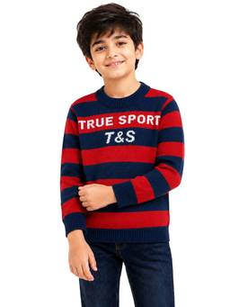 Kuchipoo - Red Stripes Polyester Sweater
