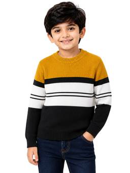Kuchipoo - Yellow Stripes Polyester Sweater