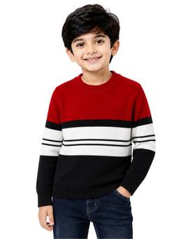 Kuchipoo - Red Stripes Polyester Sweater