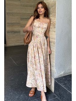 Old Marigold - Demi Multi-Color Floral Corset Midi Dress