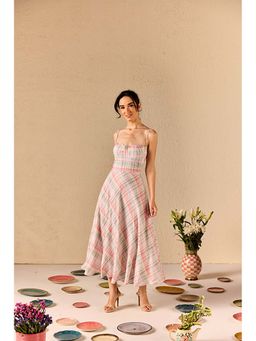 Old Marigold - Lucia Checkered Multicolour Midi Dress
