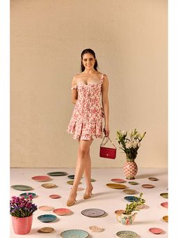 Old Marigold - Sienna Beige Floral Mini Dress