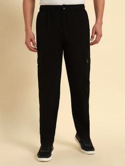 Cantabil - Men Black Solid Regular Fit Lower Trackpant