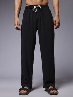PRONK - Cotton Black for Men Relaxed Fit Track Pant