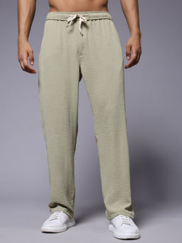 PRONK - Cotton Olive for Men Relaxed Fit Track Pant