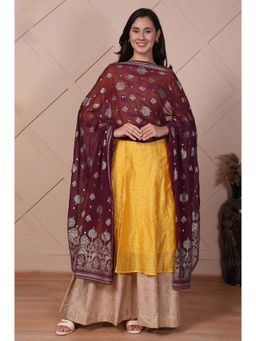 Aurelia - Purple Floral Dupatta