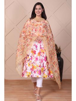 W - Yellow Floral Dupatta
