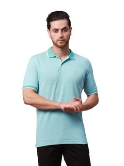 Park Avenue - Slim Fit Solid Medium Petrol T-Shirt