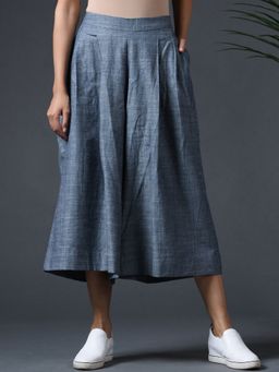 Vasstram - Chambray Gaucho Culottes Blue