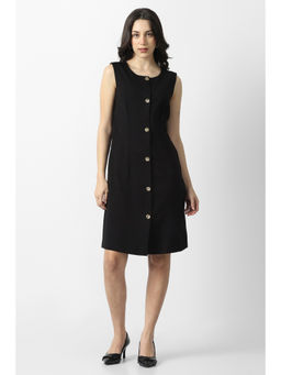 Van Heusen - Women Black Solid Formal Dress