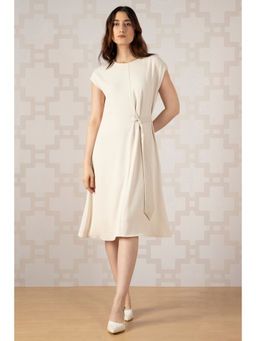 Van Heusen - Women Beige Solid Formal Dress
